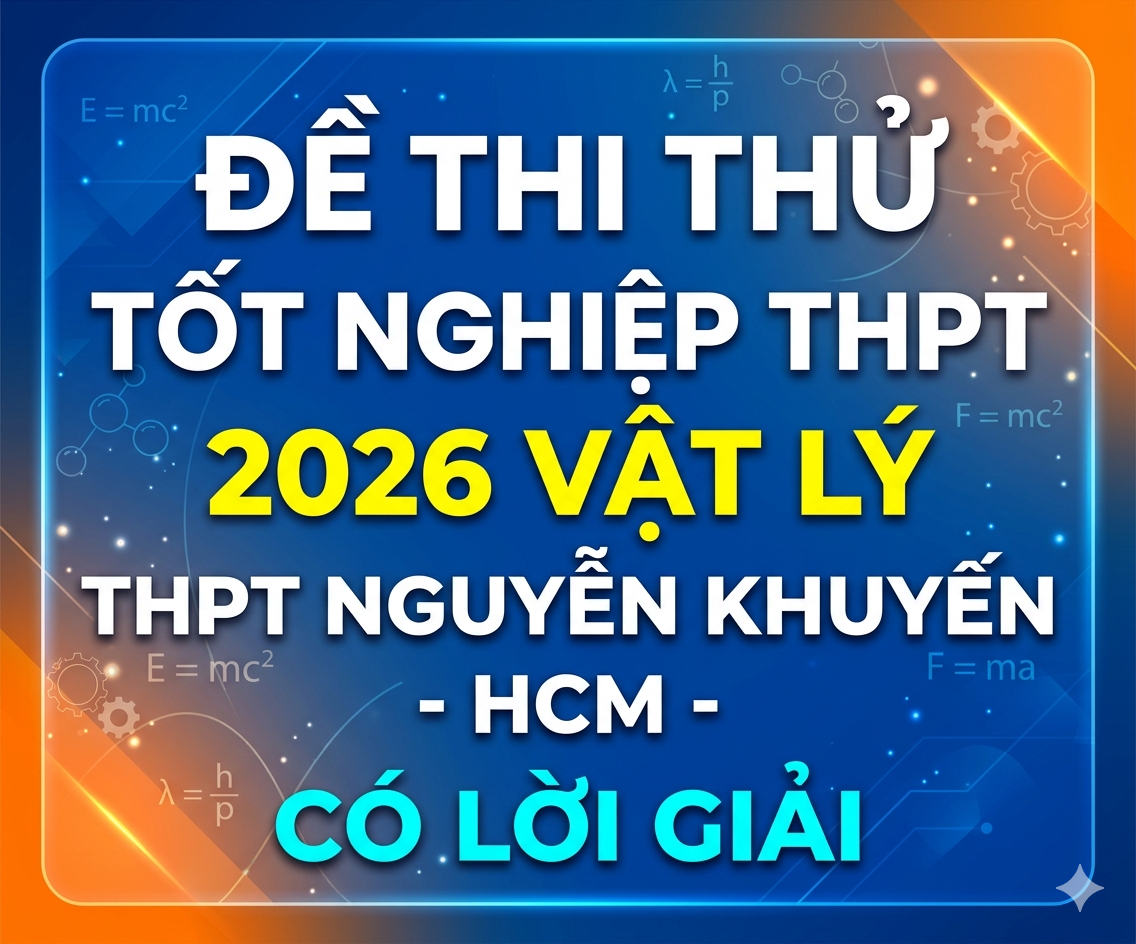 69. Đề thi thử tốt nghiệp THPT 2026 Vật Lý THPT Nguyễn Khiến - HCM - Có lời giải